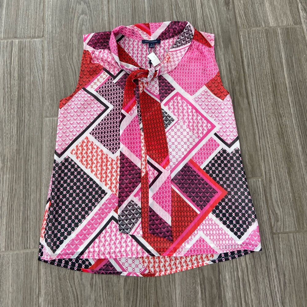 Pink Tommy Hilfiger Palm Beach Tank Top Career Professional